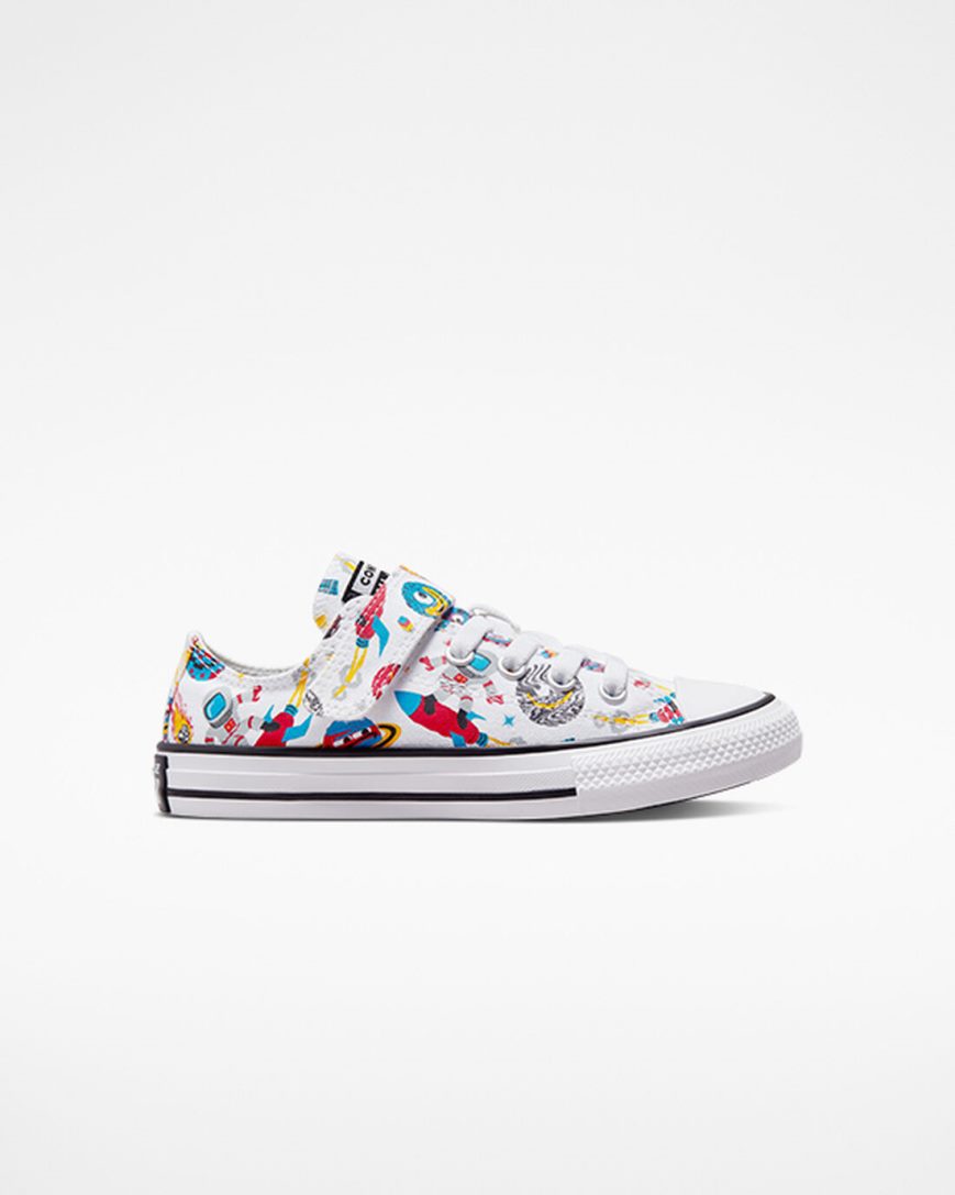 Chlapecké Boty Nízké Converse Chuck Taylor All Star Easy-On Space Cruiser Bílé Červené | CZ FSYE71